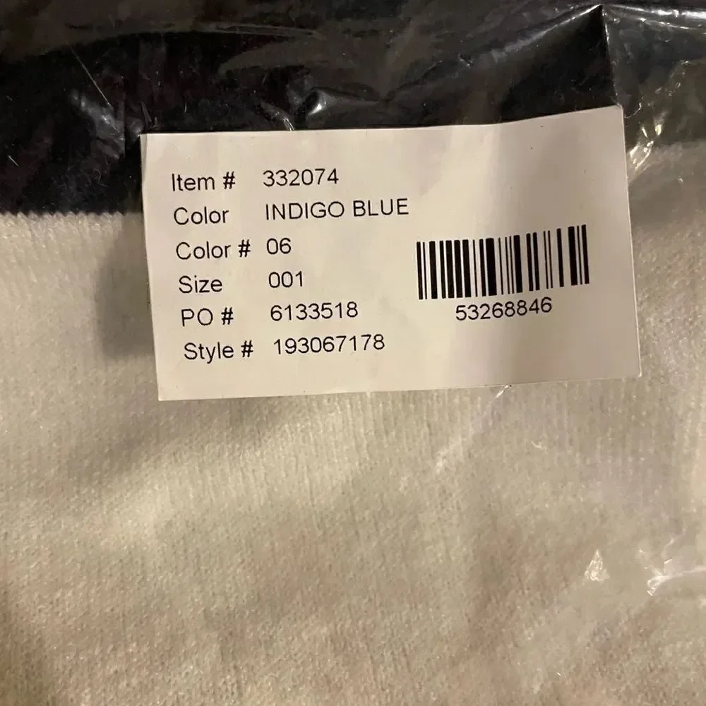 Talbots Echo Indigo Blu Scarf NWT